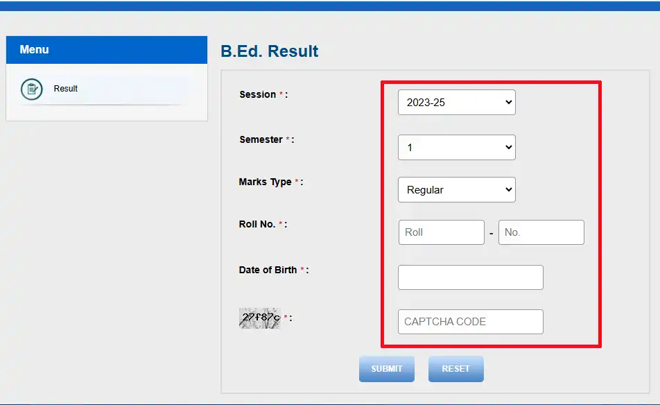 BSAEU B.Ed 1st Sem Result 2024